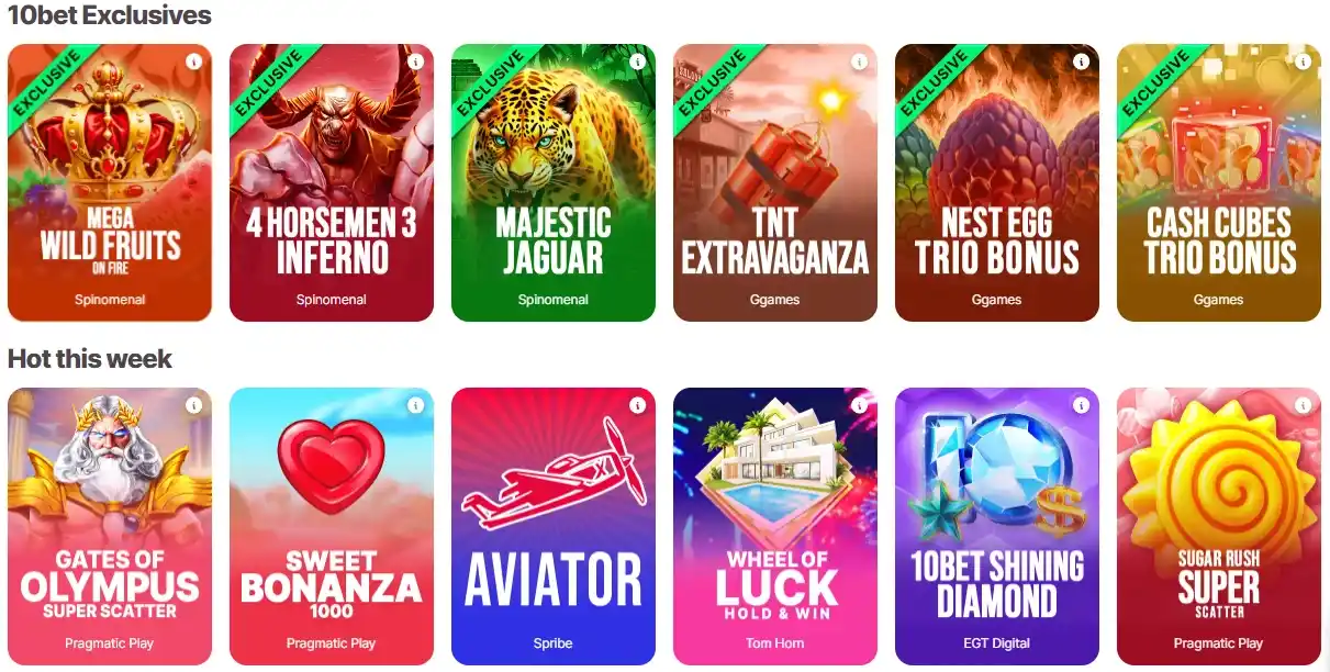 10Bet casino review section 2